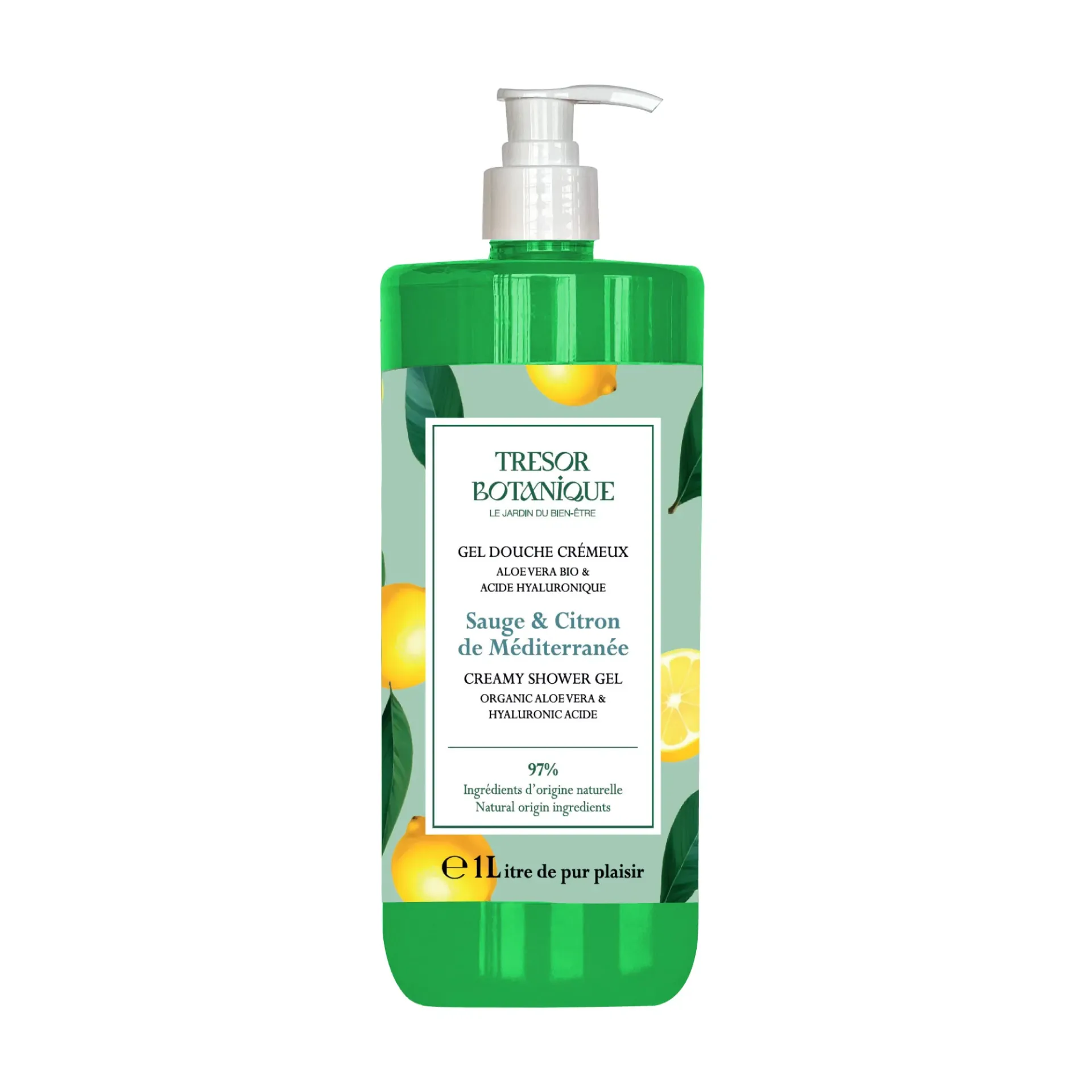 [TB1006]  Sauge & Citron de Méditerranée - Gel Douche 1L  